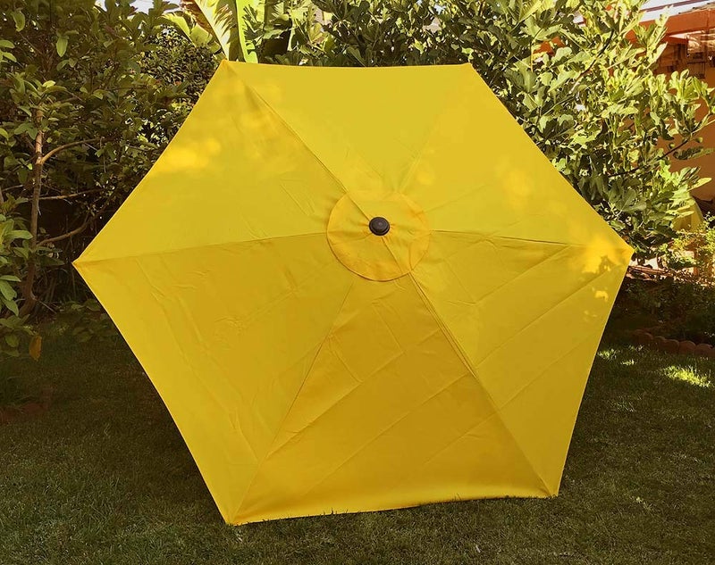 BELLRINO Decor Replacement Yellow Strong & Thick Umbrella Canopy for 9ft 6 Ribs Yellow (Canopy Only) - Image 3